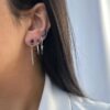 ⁦עגיל זרקון עם שרשרת כסף 925⁩ – תמונה ⁦5⁩